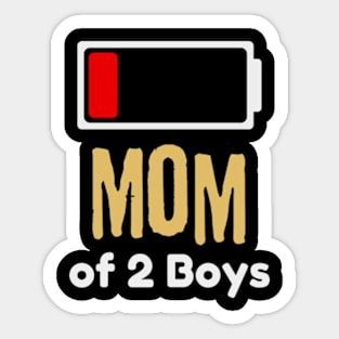 Mom of 2 Boys Shirt Gift from Son Mothers Day 2024   Birthday Women Sticker